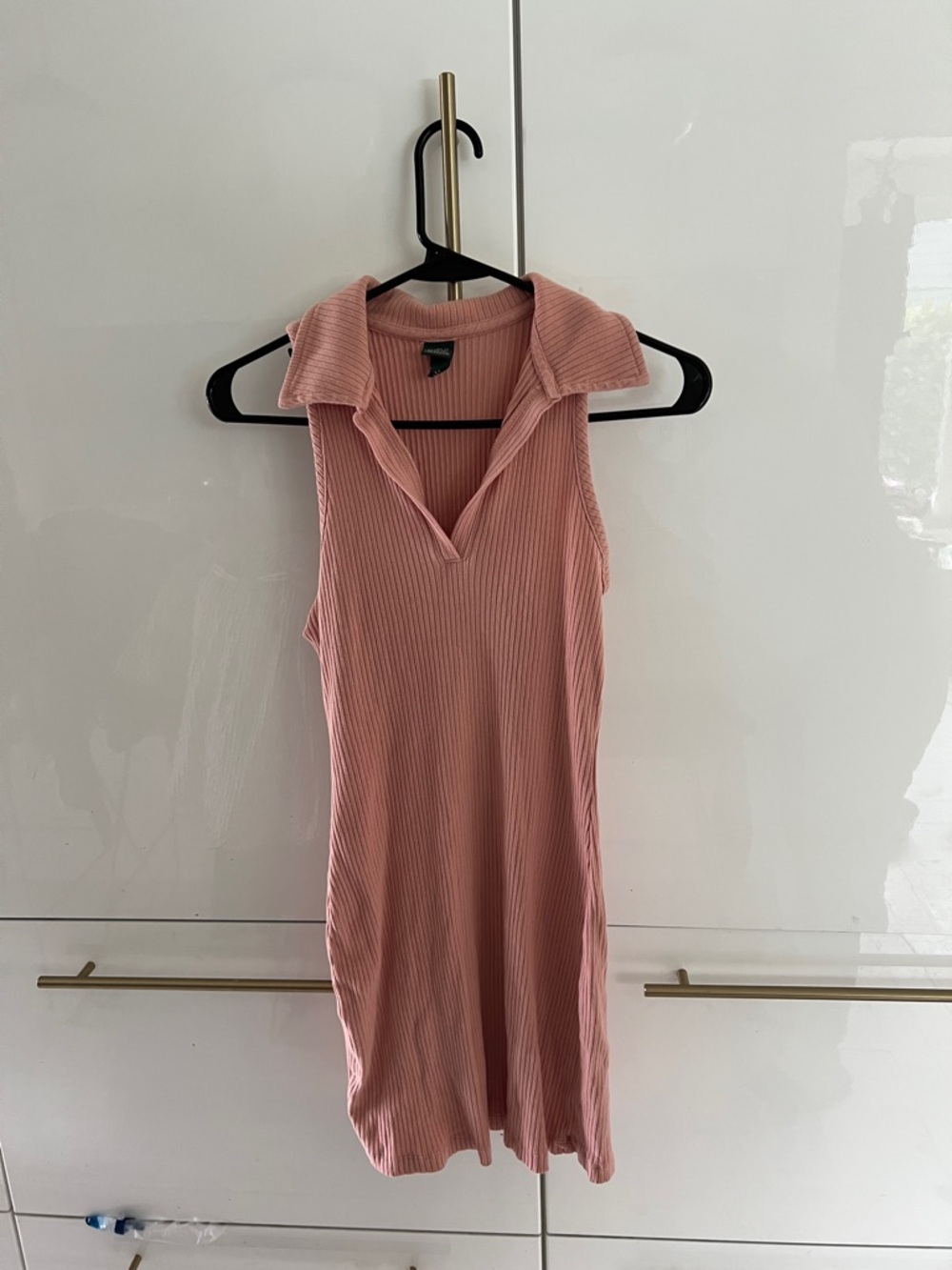 wild fable Ribbed Polo Tank Dress in Blush Pink